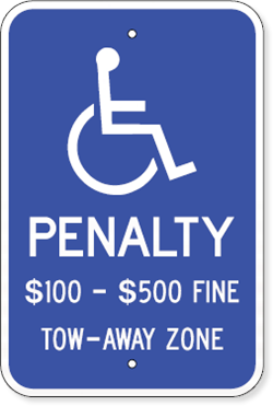 Virginia Handicapped Parking Sign with Disabled Symbol