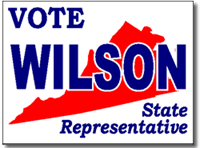 Virginia Political Yard Sign With Stands