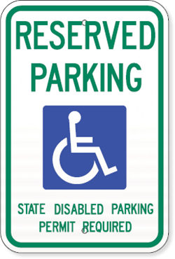 Washington Handicapped Parking Sign