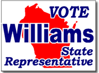 Wisconsin Political Yard Sign With Stands