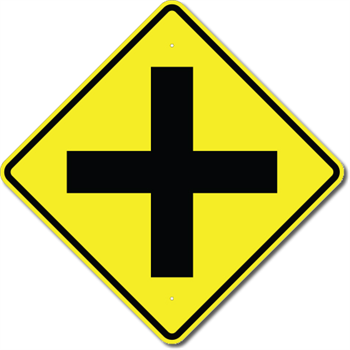Cross Road Symbol Sign