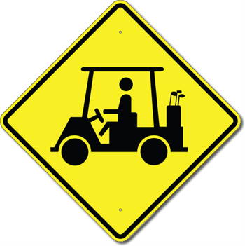 Golf Cart Crossing Sign 24 x 24