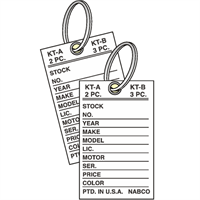 Traditional Key Tags - For use with Auto Dealerships