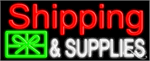 Shipping & Supplies Neon Sign - Regular Design