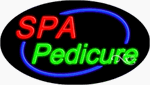 Spa Pedicure Neon Sign - Oval Design