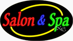 Salon & Spa Neon Sign - Oval Design