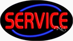 Service Neon Sign - Oval Design