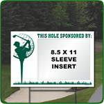 18'' x 12'' Golf Hole Sponsor Sign with Clear Sleeve
