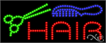 Hair with Scissors & Comb Graphic LED Sign