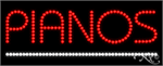 Pianos LED Sign - Regular Design
