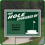 Reusable Golf Hole Sponsor Sign with Clear Sleeve