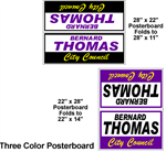 Budget Poster Board Yard Sign - Three Color