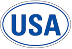 Oval Bumper Stickers - One Color - 4