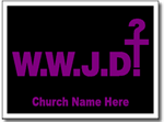 Two Color Church Yard Sign Template. Shown Black & Purple on White