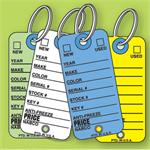 Color Coded Stock Key Tags (500 per box)