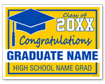 Custom Graduation Sign - 24x18 Yard Sign with Stake Included