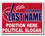 Corrugated Plastic Two Color Yard Sign 50 Signs and Stakes 24x18
