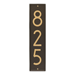 Delaware Modern Personalized Vertical Wall Plaque - Aged Bronze