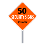 Buy 50 Custom Two Color Diamond Shaped Security Signs
