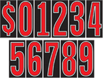 7 1/2 Inch Tall Red, Black & White Starter Kit - Windshield Kits