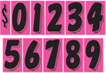 7 1/2 Inch Tall Hot Pink Starter Kit - Windshield Numbering Kit