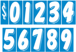 7 1/2 Inch Tall White & Blue Starter Kit for Auto Dealerships