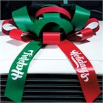 Holiday Message JUM-BOW Magnetic Car Bow - Red / Green