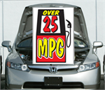 Under The Hood Single Sign - Over 25 MPG