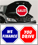 Under The Hood Twisting Sign - We Finance / You Drive