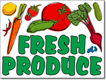 Fresh Produce Yard Signs - Full Color