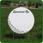 Golf Hole Sponsor Sign - Small Golf Ball - Blank