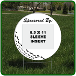  Reusable Small Golf Ball - Sponsor Sign with Clear Sleeve For Your Custom Sponsors.