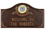 Coast Guard Address Plaque - In God We Trust - 2 Lines