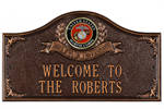 Marines Address Plaque - In God We Trust - 2 Lines
