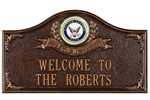 Navy Address Plaque - In God We Trust - 2 Lines