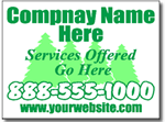 Lawn Care Yard Sign featuring Tree Clip Art