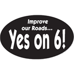 Lapel Stickers - #3137P One Color - 1 1/2'' x 2 1/2'' Oval