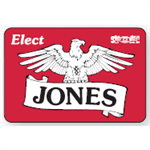 Lapel Stickers - #3167P Two Color - 2'' x 3''