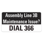 Lapel Stickers - #3170P One Color - 2'' x 4''