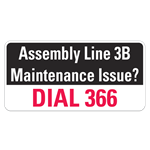 Lapel Stickers - #3170P Two Color - 2'' x 4''