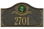 Army Address Plaque - Military Family - 1 Line