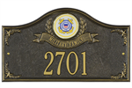 Coast Guard Address Plaque - Military Family - 1 Line