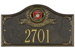Marines Address Plaque - Military Family - 1 Line