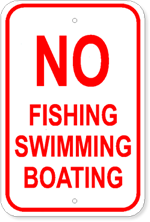 No Fishing From The Dock- 12x18 Marine Sign