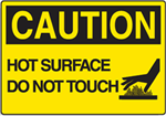 Caution Hot Surface Do Not Touch With Symbol