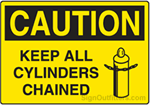 Caution Keep All Cylinders Chained with Symbol