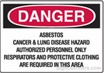 OSHA Danger Sign - Asbestos Hazard Auth. Personnel Only Respirators