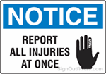 Notice Report All Injuries At Once with Symbol