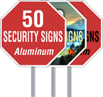 Buy 50 Aluminum Security Signs