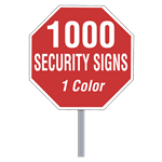 Buy 1000 Custom Full Color Octagon Shaped Security Signs